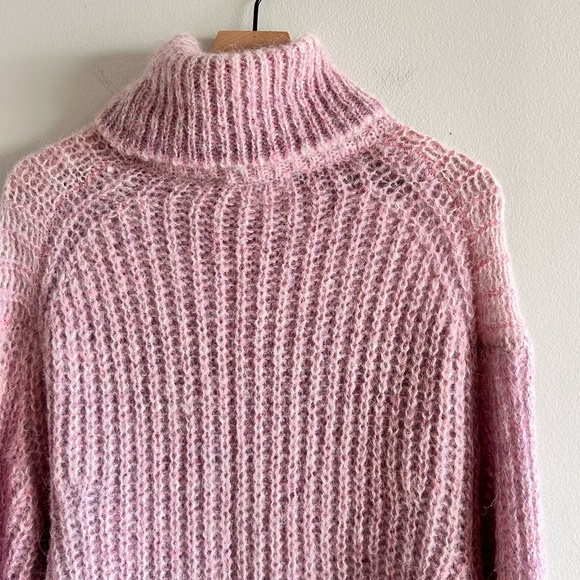 ba&sh Bear Alpaca Turtleneck Sweater | Rose Pink | Size XS (US 2) - Picture 13 of 16